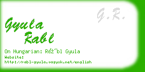 gyula rabl business card